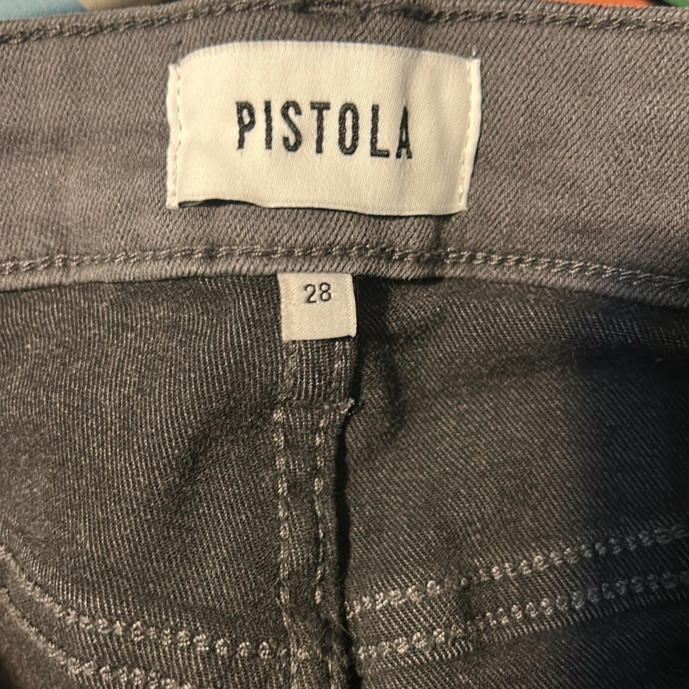 Pistola Skinny Light Distressed Gray Jean 28 New With Tags - Picture 7 of 9